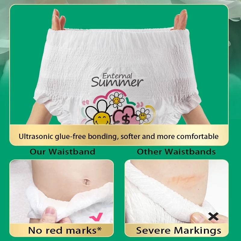 [Single Pack] Biba Eternal Summer Smiley Rich Flower Series Diapers Pants & Tape |NB-XXL | Soft Skin Friendly